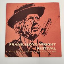 RARE Vintage 1969 Frank Lloyd Wright Festival Oak Park & River Forest Programme picture