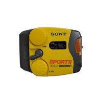Vtg Sony SRF-88 FM/AM Yellow Sports Walkman Radio Good Condition  picture