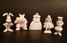 Vintage MARX Disney TV Playhouse Figures ALICE IN WONDERLAND Set Of 5 White  picture