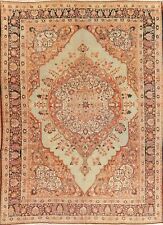 Antique Pre-1900 Masterpiece Vegetable Dye Haj Jalili Hand-knotted Area Rug 9x13 picture