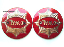 BSA Goldstar Gas Tank Badge Emblem Set 1949-63 Red/Gold 65-8228, 65-8193 picture