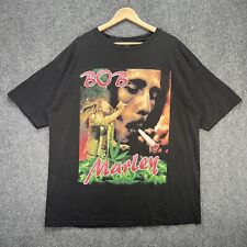Vintage Bob Marley Shirt Mens 2XL Black 90s Rap Tee Reggae Rasta Smoke Jamaica picture