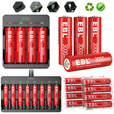EBL AA AAA Rechargeable Lithium Li-ion Battery 1.5V / Batteries Charger Lot picture