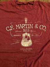 C.F. Martin Guitar Men’s XXL  Short Sleeve Brown T Shirt Red CLEAN Nazareth, PA picture