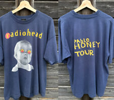 Radiohead Band Pablo Honey Tour 2 side Navy REPRINT T shirt classic NH10057 picture