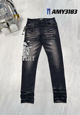 Men's new high-end fashion personality brand ripped jeans, size 29-40 (13) picture