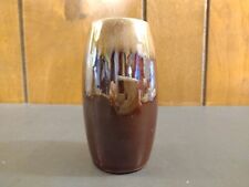 Vintage Small Flower Bud Vase Brown Drop Glaze Pottery Hull Style Japan  picture