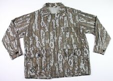 Vintage Charles Daly Zip Up Hunting Shirt Natural Bark Camo Pockets Large picture