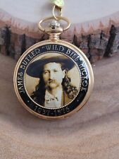 Wild Bill Hickok Pocket Watch With Chain - Western Pocket Watch picture