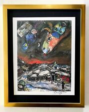 MARC CHAGALL | ORIGINAL VINTAGE 1975 PRINT | SIGNED | MOUNTED IN 11X14 BOARD | picture