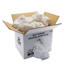 White Recycled Sheeting Rags Wiping Rags - 10 lbs. Box - Multi Purpose Cleaning picture