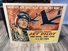 1957 JOHN WAYNE LOBBY CARD Print JET PILOT U.S. AIR FORCE MOVIE JANET LEIGH picture