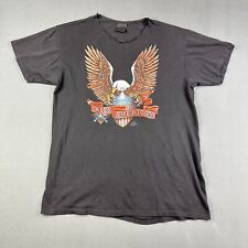 Vintage 3D Emblem T Shirt 1986 Ride American Paper Thin Made in USA Bald Eagle* picture