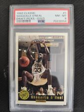 1992 Classic Draft Picks Shaquille O'Neal Rookie RC #1 psa 8 LSU 🐅 🐯 🏀 picture