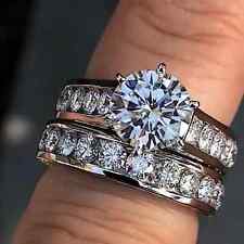 Band Eternity 3.00 CT Round Cut Moissanite Engagement Ring picture