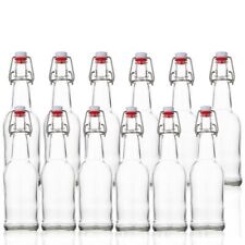 Beer bottles with Easy Flip Top | 16 Oz Glass Bottle Set with Airtight Cap picture