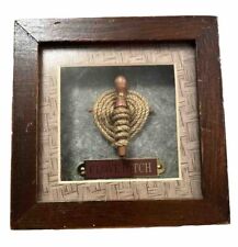 Vintage Wood Trinket Box Lid Clove Hitch Knot Display Nautical picture