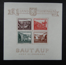 Germany 1946 Stamps MNH SBZ Thüringen Semi-postal Bridge Sheet WWII German picture