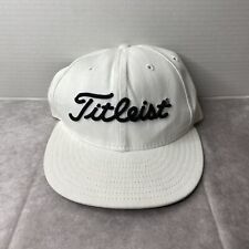 Vintage Titleist Footjoy FJ New Era Fitted Hat White Golf 90s Cap Size 6 3/4 picture