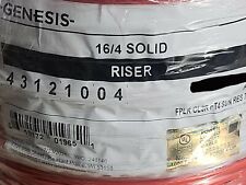 Honeywell Genesis 4312 16/4C Solid Riser Fire Alarm Cable Wire FPLR Red /100ft picture