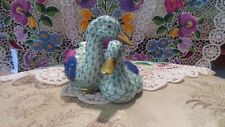 HEREND PAIR OF DUCKS GREEN  FISHNET picture