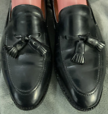 Johnston & Murphy Black Leather Tassel Loafer Dress Shoes Mens Size 9.5 picture