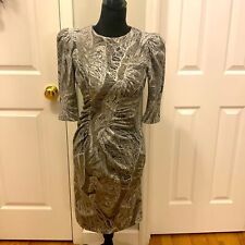 VINTAGE Milanzo Puff Sleeve Ruched Front Dress picture