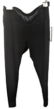 Intro, love the  fit, women's velour leggings, black, size petite large, NWT picture