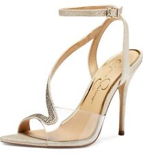 Jessica Simpson Whitley High Heel Pointed Open Toe Lucite Pumps Champagne Clear picture