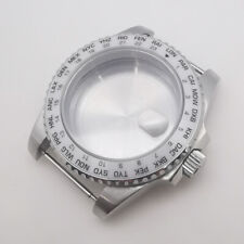 40mm Black Green White Sapphire Glass Watch Case fit nh35 Miyota8215 ETA2824 picture