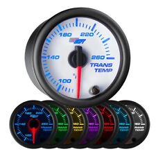 52mm GlowShift White Face Transmission Trans Temp Gauge w. 7 Color LED Display picture