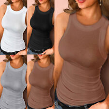 Women Sleeveless Plain Vest Top Summer Casual Slim Fit Tank Tops T-Shirt Blouse* picture