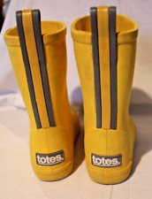 Totes Boots yellow rain boots kids size us 5-6 rubber boots slip on picture