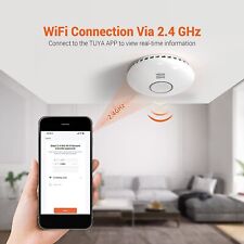 Ecoey Tuya WiFi Smoke Detector Sensor w/ Fire Detection Alarm System Home Safety picture