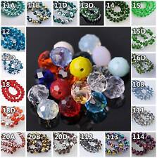 60pcs 8mm Rondelle Faceted Crystal Glass Loose Spacer Beads lot Jewelry Findings picture