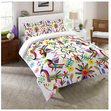 Laural Home Whimsical Folk Art Duvet Cover - Multi-color - Queen picture