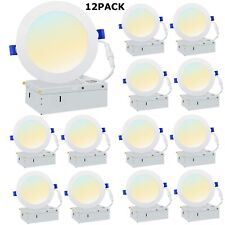 12 Pack 12W 6 Inch Ultra Thin LED Recessed Ceiling Lights Slim with Junction Box picture