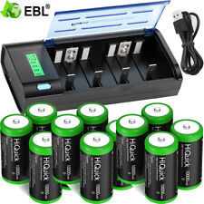 EBL Lot D Size Cell Rechargeable 1.2V NI-MH 10000mAh Batteries / Battery Charger picture