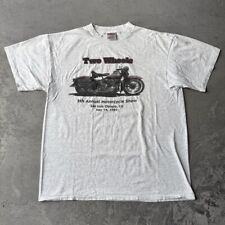 Vintage 1995 Two Wheels Motorcycle Show T Shirt XL Biker Harley Davidson 90s picture