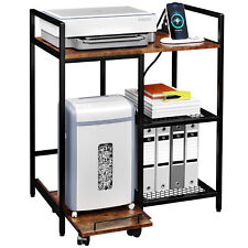 TC-HOMENY Office Printer Stand  Table with Slide Shredder Stand + Power Outlets picture