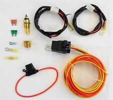 NEW DUAL ELECTRIC COOLING FAN WIRING INSTALL KIT 185/165 THERMOSTAT 50 AMP RELAY picture