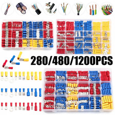 1200pcs Assorted Insulated Electrical Wire Terminals Crimp Connectors Spade Kit picture