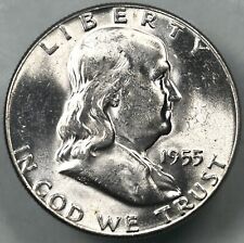 1955 50c Franklin Silver Half Dollar Brilliant Uncirculated picture