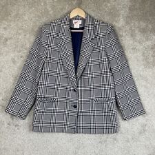 GW Originals Vintage Jacket Womens 10 Plaid Polyester Button Lined Blazer- 9596* picture