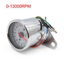 Universal Chrome Plating 0-13000RPM Motorcycle Tachometer Gauge Instrument picture