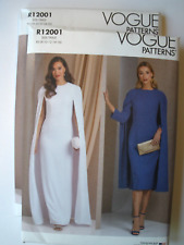 Vogue R12001 V1982 Pattern Misses Lined Cape Dress Sizes 8-16 or 18-26 picture