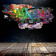 Personalized 3D Graffiti Name Wall Decal - Custom Art Vinyl Decor Sticker picture