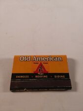 Vtg old American heavy tab strip shingle matchbook  picture