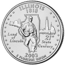 2003 D Illinois State Quarter.  Uncirculated From US Mint roll. picture