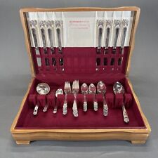 1847 Rogers Bros Eternally Yours 53 Pc. Flatware Silverware Set Case Included picture